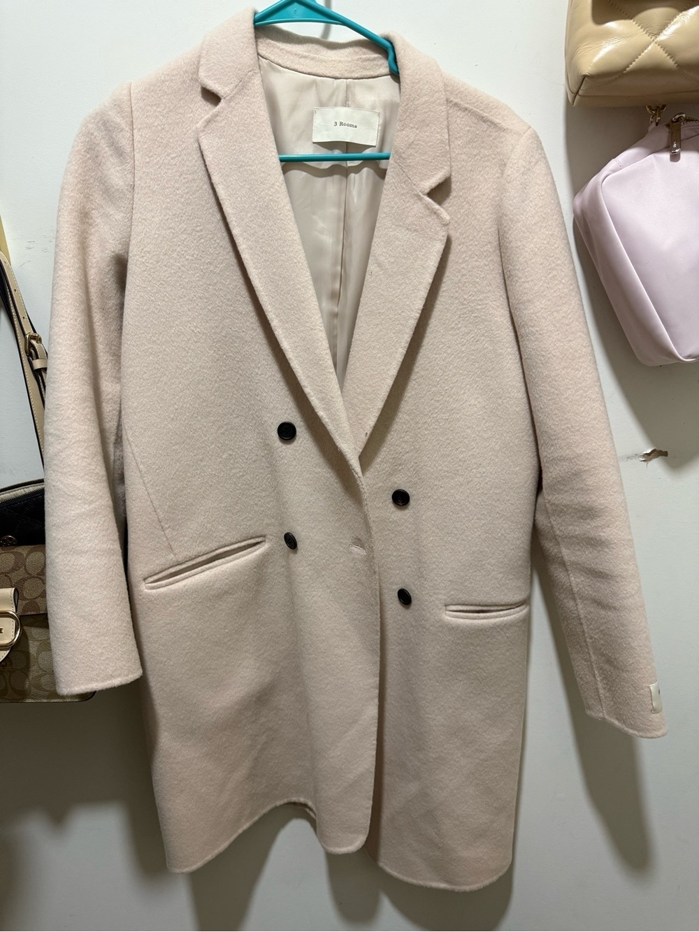 Double-Breasted Pea Coat in Soft Cream — 3.1 Phillip Lim